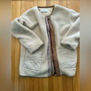 Heartloom Cream Sherpa Jacket with Tan Trim, WS